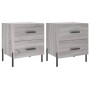 Mesitas noche 2 uds madera ingeniería gris Sonoma 40x35x47,5 cm de vidaXL, Mesitas de noche - Ref: Foro24-827337, Precio: 78,...