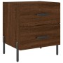 Mesita noche 2 uds madera ingeniería marrón roble 40x35x47,5 cm de vidaXL, Mesitas de noche - Ref: Foro24-827339, Precio: 96,...