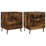 Nightstand 2 pcs engineered wood smoked oak 40x35x47.5cm by vidaXL, Nightstands - Ref: Foro24-827351, Price: 63,75 €, Discoun...