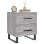 Mesita de noche madera de ingeniería gris Sonoma 40x35x47,5 cm de vidaXL, Mesitas de noche - Ref: Foro24-827368, Precio: 42,3...