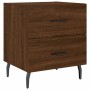 Brown oak engineered wood bedside table 40x35x47.5 cm by vidaXL, Nightstands - Ref: Foro24-827354, Price: 53,07 €, Discount: %