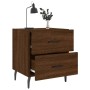 Brown oak engineered wood bedside table 40x35x47.5 cm by vidaXL, Nightstands - Ref: Foro24-827354, Price: 53,07 €, Discount: %