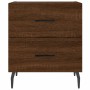 Brown oak engineered wood bedside table 40x35x47.5 cm by vidaXL, Nightstands - Ref: Foro24-827354, Price: 53,07 €, Discount: %