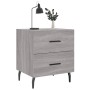 Mesitas noche 2 uds madera ingeniería gris Sonoma 40x35x47,5 cm de vidaXL, Mesitas de noche - Ref: Foro24-827353, Precio: 73,...