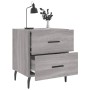 Mesitas noche 2 uds madera ingeniería gris Sonoma 40x35x47,5 cm de vidaXL, Mesitas de noche - Ref: Foro24-827353, Precio: 73,...