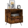 Bedside table 2 units smoked oak engineered wood 40x35x47.5cm by vidaXL, Nightstands - Ref: Foro24-827383, Price: 51,07 €, Di...