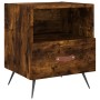 Bedside table 2 units smoked oak engineered wood 40x35x47.5cm by vidaXL, Nightstands - Ref: Foro24-827383, Price: 51,07 €, Di...