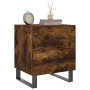 Smoked oak engineered wood bedside table 40x35x47.5 cm by vidaXL, Nightstands - Ref: Foro24-827366, Price: 36,81 €, Discount: %