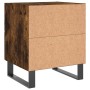 Smoked oak engineered wood bedside table 40x35x47.5 cm by vidaXL, Nightstands - Ref: Foro24-827366, Price: 36,81 €, Discount: %