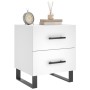 White engineered wood bedside table 40x35x47.5 cm by vidaXL, Nightstands - Ref: Foro24-827356, Price: 51,47 €, Discount: %