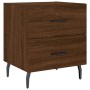 Bedside table 2 units engineered wood brown oak 40x35x47.5 cm by vidaXL, Nightstands - Ref: Foro24-827355, Price: 73,29 €, Di...