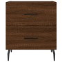 Bedside table 2 units engineered wood brown oak 40x35x47.5 cm by vidaXL, Nightstands - Ref: Foro24-827355, Price: 73,29 €, Di...