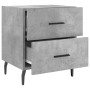 Mesita noche 2 uds madera ingeniería gris hormigón 40x35x47,5cm de vidaXL, Mesitas de noche - Ref: Foro24-827349, Precio: 63,...