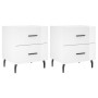 Nightstand 2 pcs glossy white engineered wood 40x35x47.5cm by vidaXL, Nightstands - Ref: Foro24-827345, Price: 95,72 €, Disco...