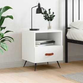 White engineered wood bedside table 40x35x47.5 cm by vidaXL, Nightstands - Ref: Foro24-827372, Price: 41,99 €, Discount: %