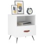 White engineered wood bedside table 40x35x47.5 cm by vidaXL, Nightstands - Ref: Foro24-827372, Price: 41,12 €, Discount: %