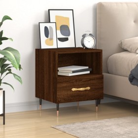 Brown oak engineered wood bedside table 40x35x47.5 cm by vidaXL, Nightstands - Ref: Foro24-827402, Price: 53,49 €, Discount: %