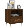 Brown oak engineered wood bedside table 40x35x47.5 cm by vidaXL, Nightstands - Ref: Foro24-827402, Price: 53,49 €, Discount: %