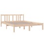 Estructura de cama de madera maciza 140x190 cm de vidaXL, Camas y somieres - Ref: Foro24-814864, Precio: 96,73 €, Descuento: %