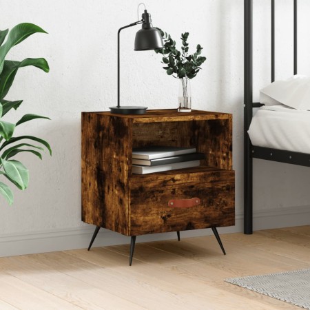 Smoked oak engineered wood bedside table 40x35x47.5 cm by vidaXL, Nightstands - Ref: Foro24-827382, Price: 39,94 €, Discount: %