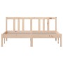 Estructura de cama de madera maciza 140x190 cm de vidaXL, Camas y somieres - Ref: Foro24-814864, Precio: 96,73 €, Descuento: %