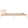 Solid wood bed frame 140x190 cm by vidaXL, Beds and slatted bases - Ref: Foro24-814864, Price: 96,80 €, Discount: %