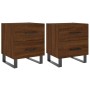 Nightstand 2 pcs oak brown engineered wood 40x35x47.5 cm by vidaXL, Nightstands - Ref: Foro24-827371, Price: 93,06 €, Discoun...