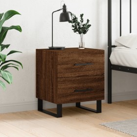 Brown oak engineered wood bedside table 40x35x47.5 cm by vidaXL, Nightstands - Ref: Foro24-827370, Price: 61,47 €, Discount: %