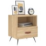 Sonoma oak engineered wood bedside table 40x35x47.5 cm by vidaXL, Nightstands - Ref: Foro24-827378, Price: 39,99 €, Discount: %