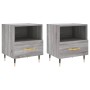 Mesitas noche 2 uds madera ingeniería gris Sonoma 40x35x47,5 cm de vidaXL, Mesitas de noche - Ref: Foro24-827401, Precio: 59,...