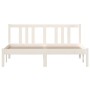 White solid wood bed frame 140x190 cm by vidaXL, Beds and slatted bases - Ref: Foro24-814865, Price: 107,62 €, Discount: %