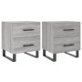 Bedside tables 2 units engineered wood gray Sonoma 40x35x47.5 cm by vidaXL, Nightstands - Ref: Foro24-827369, Price: 97,09 €,...