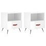 Nightstand 2 pcs glossy white engineered wood 40x35x47.5cm by vidaXL, Nightstands - Ref: Foro24-827377, Price: 75,77 €, Disco...