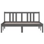 Gray solid wood bed frame 140x190 cm by vidaXL, Beds and slatted bases - Ref: Foro24-814866, Price: 113,99 €, Discount: %