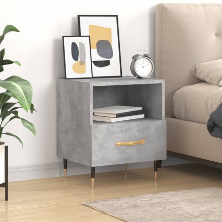 Concrete gray engineered wood bedside table 40x35x47.5 cm by vidaXL, Nightstands - Ref: Foro24-827396, Price: 32,54 €, Discou...