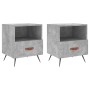 Bedside table 2 units in gray concrete engineered wood 40x35x47.5cm by vidaXL, Nightstands - Ref: Foro24-827381, Price: 73,01...