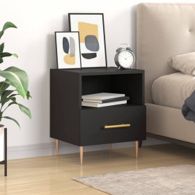 Black engineered wood nightstand 40x35x47.5 cm by vidaXL, Nightstands - Ref: Foro24-827406, Price: 50,99 €, Discount: %