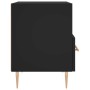 Mesita de noche madera de ingeniería negro 40x35x47,5 cm de vidaXL, Mesitas de noche - Ref: Foro24-827406, Precio: 50,67 €, D...