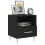 Black engineered wood nightstand 40x35x47.5 cm by vidaXL, Nightstands - Ref: Foro24-827406, Price: 50,67 €, Discount: %