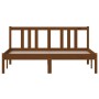 Estructura de cama madera maciza marrón miel 140x190 cm de vidaXL, Camas y somieres - Ref: Foro24-814867, Precio: 132,99 €, D...