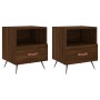 Nightstand 2 pcs oak brown engineered wood 40x35x47.5 cm by vidaXL, Nightstands - Ref: Foro24-827387, Price: 59,23 €, Discoun...