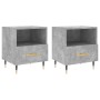 Bedside table 2 units in gray concrete engineered wood 40x35x47.5cm by vidaXL, Nightstands - Ref: Foro24-827397, Price: 69,70...