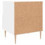 White engineered wood bedside table 40x35x47.5 cm by vidaXL, Nightstands - Ref: Foro24-827404, Price: 47,99 €, Discount: %