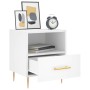 White engineered wood bedside table 40x35x47.5 cm by vidaXL, Nightstands - Ref: Foro24-827404, Price: 47,99 €, Discount: %