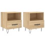 Nightstand 2 pcs engineered wood Sonoma oak 40x35x47.5 cm by vidaXL, Nightstands - Ref: Foro24-827427, Price: 66,99 €, Discou...