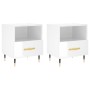 Nightstand 2 pcs glossy white engineered wood 40x35x47.5cm by vidaXL, Nightstands - Ref: Foro24-827393, Price: 75,92 €, Disco...