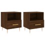 Nightstand 2 pcs oak brown engineered wood 40x35x47.5 cm by vidaXL, Nightstands - Ref: Foro24-827419, Price: 71,64 €, Discoun...