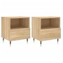 Mesita noche 2 uds madera ingeniería roble Sonoma 40x35x47,5 cm de vidaXL, Mesitas de noche - Ref: Foro24-827395, Precio: 69,...