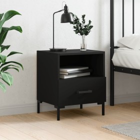 Black engineered wood nightstand 40x35x47.5 cm by vidaXL, Nightstands - Ref: Foro24-827438, Price: 53,94 €, Discount: %