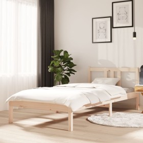 Solid wood bed frame 90x200 cm by vidaXL, Beds and slatted bases - Ref: Foro24-814869, Price: 68,99 €, Discount: %